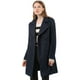 thumbnail image 2 of Abrigos largos de invierno con solapa con muesca y doble botonadura para mujer Azul oscuro XS, 2 of 7