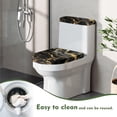 thumbnail image 5 of Yuyamidu Black Gold Marble Print Toilet Cover Sets 2 Piece Dustproof Toilet Lid Cover & Tank Lid Covers Reusable Splash Resistant Toilet Protector for Bathroom, 5 of 7