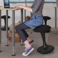 thumbnail image 4 of Adjustable Height Active Office Stool - Black Sit-To-Stand Learning Chair - Padded Swivel Stool with Rocking, Wobble, Tilting Motion, 4 of 13