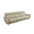 thumbnail image 6 of Bailu Luxurious Comfort Top Grain Leather and PVC Living Room Lounge Sofa Three Piece Set Beige, 6 of 7
