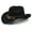 Black, variant on Western Cowboy Top Hat With Curled Eaves Retro Riding Hat Men's And Women's Woolen Felt Hat Jazz Hat Sunshade HatSunshade Hat
