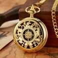 thumbnail image 5 of Vintage Bronze Flip Compass Pocket Watch Design Outdoor Hiking Navigation Kid Gift Retro Metal Portable Compass Survival Tools (B), 5 of 7