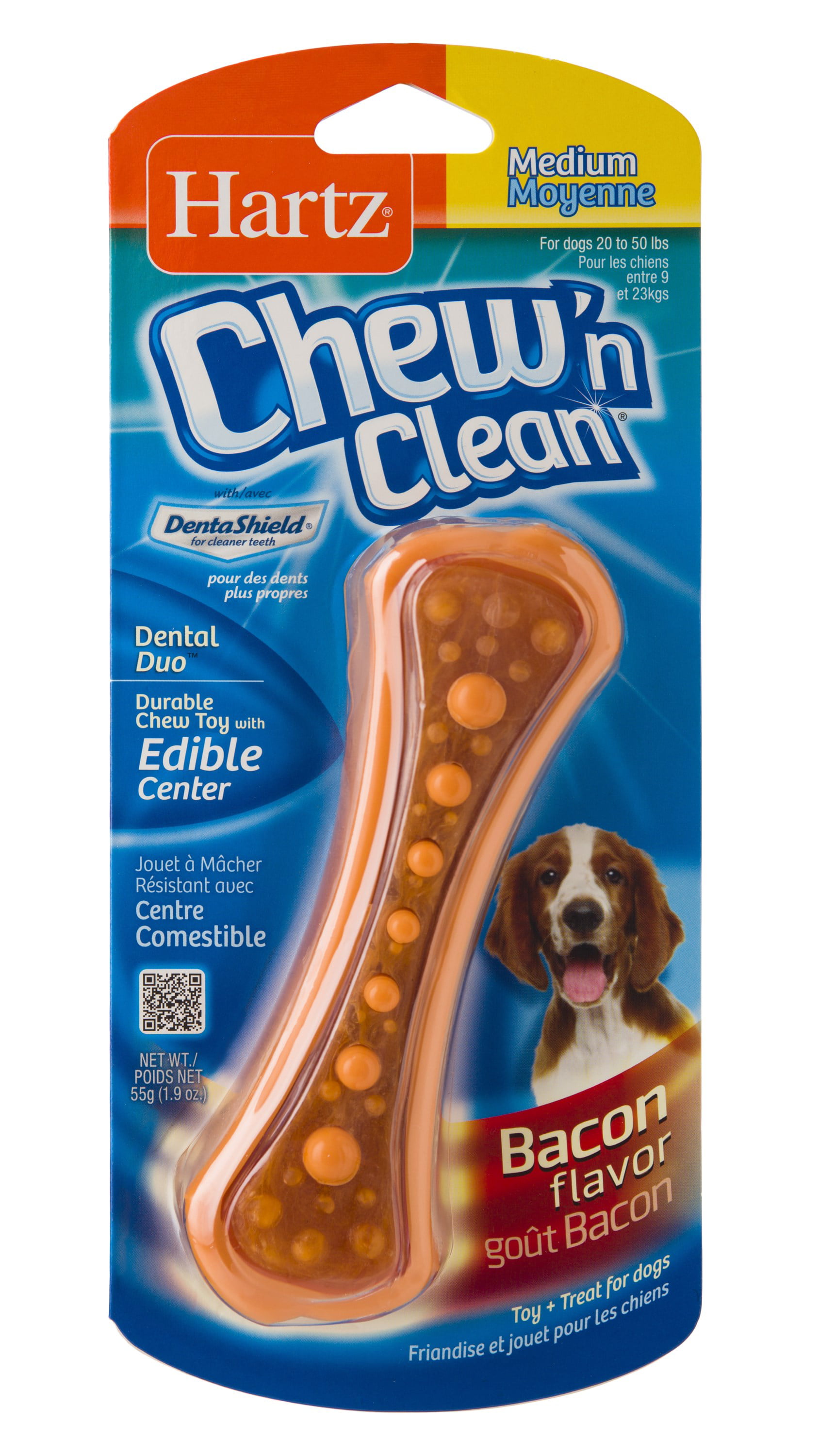 Hartz Chew 'n Clean Bacon Flavor Medium 