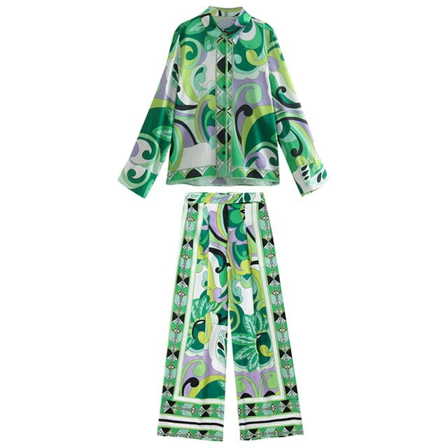 Jupe Courte Imprimée Verte TRAF Femme Rétro Taille Haute Mini Jupes Femmes 2022 Été Plage Jupe Femme Mode Mode Urbaine Jupe