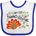 thumbnail image 3 of Inktastic My First Thanksgiving Cute Turkey Boys or Girls Baby Bib, 3 of 4