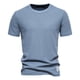 thumbnail image 1 of Jersey Elvqul para Hombre Casuales Algodón Gym Estampado Azul Manga Corta Cuello Redondo, 1 of 3