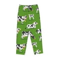 thumbnail image 4 of Disketp Cows With Calfs Green Print Women'S Comfy Pajama Pants Casual Drawstring Palazzo Lounge Wide Leg Pants, 4 of 9