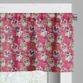 thumbnail image 3 of Ambesonne Colorful Valance Pack of 2, Sugar Skull Flowers, 54"X18", Hot Pink Purple Green, 3 of 5