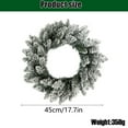 thumbnail image 3 of AUDeals Pre Assembled Snowflake Christmas Wreath Artificial Pine and Berry Garland Holiday Decor for Front Door Wall Window Indoor Outdoor Christmas Decorations Xmas Winter Front Porch Decor, 3 of 4