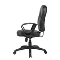 thumbnail image 4 of Boss Office Products Black Leather Task Chair with Loop Arms, 4 of 8