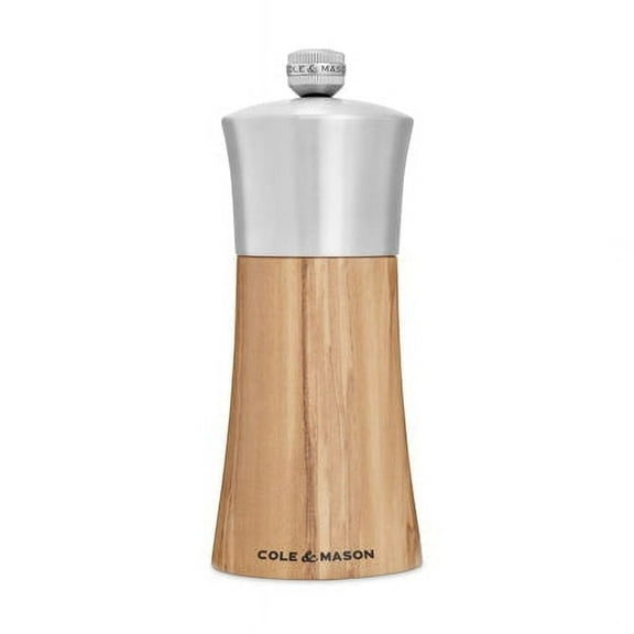Cole & Mason Bromley Mill in Olive Wood & Stainless Steel Finish Salt Grinder
