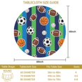 thumbnail image 3 of Football and Basketball Green Pattern Round Tablecloth 60"x60", Wrinkle Resistant Wipeable Table Cover for Kitchen Dining Room Picnic Patio and Party, 3 of 6
