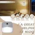 thumbnail image 5 of HIBIBUD Nightlights Plug In Wall,Smart Light Sensor Dimmable Night Light,Compact Practical Hallway Night Light,White, 5 of 7