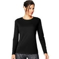 thumbnail image 1 of Hanes Womens Sport Cool DRI Performance Long-Sleeve T-Shirt, L, Black, 1 of 4