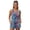 Blue Leopard, variant on Blue Leopard Women's Modest Tankini Swimsuits Tummy Control Two Piece Bathing Suits Blouson High Waist Swimwear Tankini with Shorts & Pockets