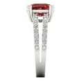 thumbnail image 3 of 3.96ct cushion cut red natural garnet 14k white gold Bridal Wedding Engagement Promise Anniversary Ring for Women size 4.25, 3 of 7