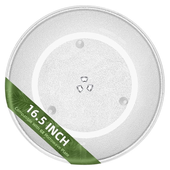 Gemroom 16.5 in Small-Coupler Microwave Glass Plate for GE Microwave Compatible With Small-Coupler 16 1/2" GE Microwave Turntable Plate replace part # WB48X10046 WB48X29704