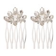 thumbnail image 2 of 1 par de peine de pinza de pelo de pers de de imitación de cristal para novia, diadema de boda Rhinestone- Pta Colcomx Pinza de pelo de boda, 2 of 8