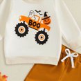 thumbnail image 3 of Xudanell 6 12 18 24 Month 2T 3T Boy Clothes Pocket Trousers Cartoon Boo Printed Baby Boy Outfits Ribbed Sweatshirt Suit Fall Outfits, 3 of 4
