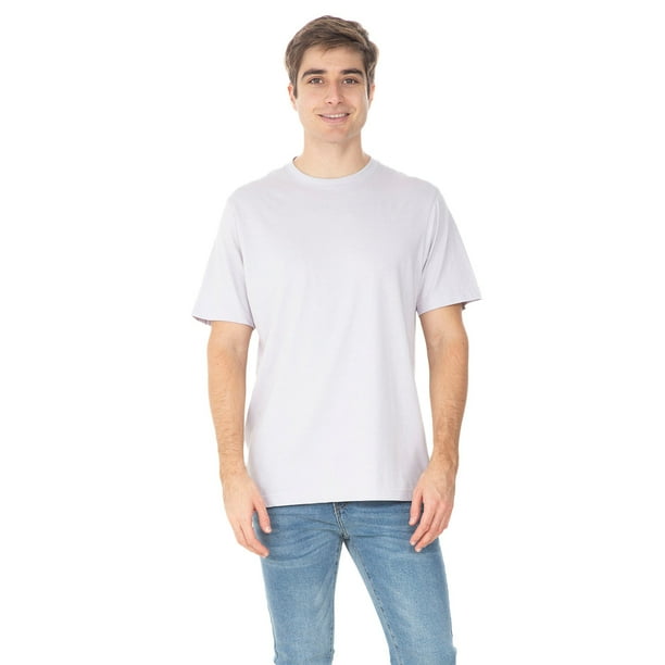 Playera Para Hombre Manga Corta Slim Fit Básica Quarry Color Lavanda