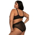 thumbnail image 3 of Curvy Couture Sheer Whisper High Cut Brief 1608, 3 of 8