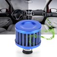 thumbnail image 2 of Car Air Filter, 12Mm Universal Car Cold Air Intake Filter Kit Crankcase Vent Cover Breather(Blue), 2 of 5