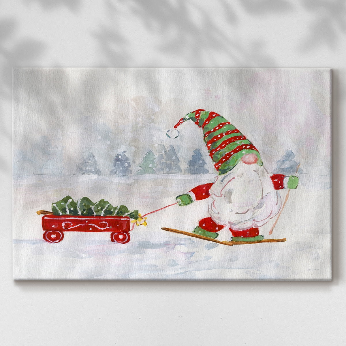 Winter Gnome I- Gallery Wrapped Canvas