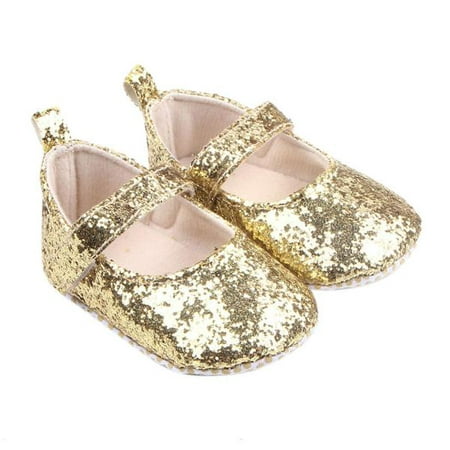

Yinguo Toddler Girl Soft Sole Crib Shoes Sequins Sneaker Baby Shoes GD/11 Gold 11