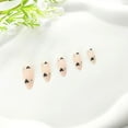 thumbnail image 4 of 24 Pcs Square Press on Nails Short Fake Nails Press ons with Hearts Cherry Balloons Design Lattice Glue on Nails Red False Nails Glossy Artificial Stick on Nails for Women Red Pink-1 Black Hearts, 4 of 4