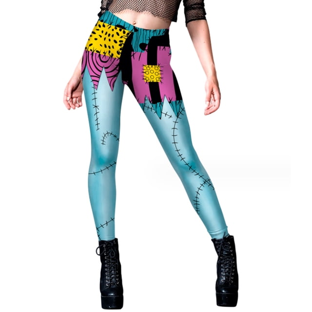 Leggings estampados para mujer, Leggings de Halloween, disfraz de Halloween, pantalones elásticos divertidos para correr, mallas, pantalones de entrenamiento