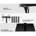 thumbnail image 3 of Universal Table Top TV Stand for 50-85 Inch TVs, Height Adjustable and Swivel with Tempered Glass Base Hold up to 110 lbs,Black, 3 of 6