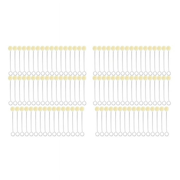 100 Pieces Wool Daubers Ball Brush Leather Dye Dauber Dyeing Applicator with Metal Handle for DIY Crafts Projects