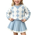 thumbnail image 4 of Jalioing Toddler Girls Outfits Fall Winter Clothes 2 Piece Long Sleeve Crew Neck Sweaters and Skirt Set 1-8 Years, 4 of 5