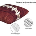 thumbnail image 4 of Retro Football Print Throw Pillow Covers Soft Square Cushion Pillowcase Set of 2 for Sofa Couch Home Decor 18 X 18 in, 4 of 6