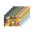 thumbnail image 4 of MKHERT Cat Sitting On Painting Cityscape Background Abstract Animal Placemats Table Mats for Dining Room Kitchen Table Decoration 12x18 inch,Set of 6, 4 of 4