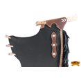thumbnail image 2 of Hilason Western Bull Riding Chinks Chaps Adult Pro Rodeo Bronc Leather Black, 2 of 5