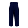 thumbnail image 6 of GXIPO Womens Mid Rise Cord Barrel Jeans Casual Baggy Wide Leg Corduroy Cropped Ankle Pants with Pockets Dark Blue L, 6 of 7