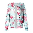 thumbnail image 3 of FrzhBrz Valentines Day Women's Scrub Long Sleeve Jacket Snap Front Cute Print Nursing Scurb Jacket Medical Shirts Tops, 3 of 4