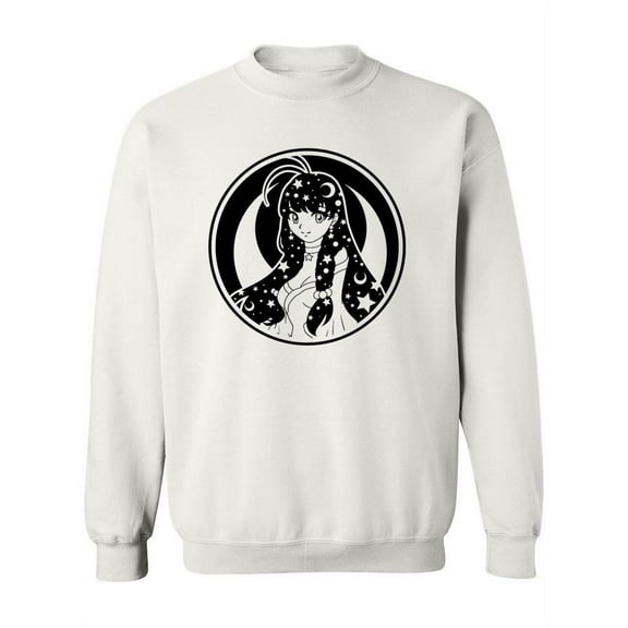 Cute Anime Girl Starry Hair Sweatshirt Women -Image by Shutterstock, Female 4X-Large