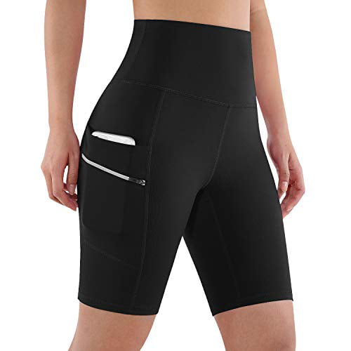 ODODOS Women's Dual Pockets High Waisted 8 Workout Shorts Yoga Running Cycling Hiking Athletic Biker Shorts