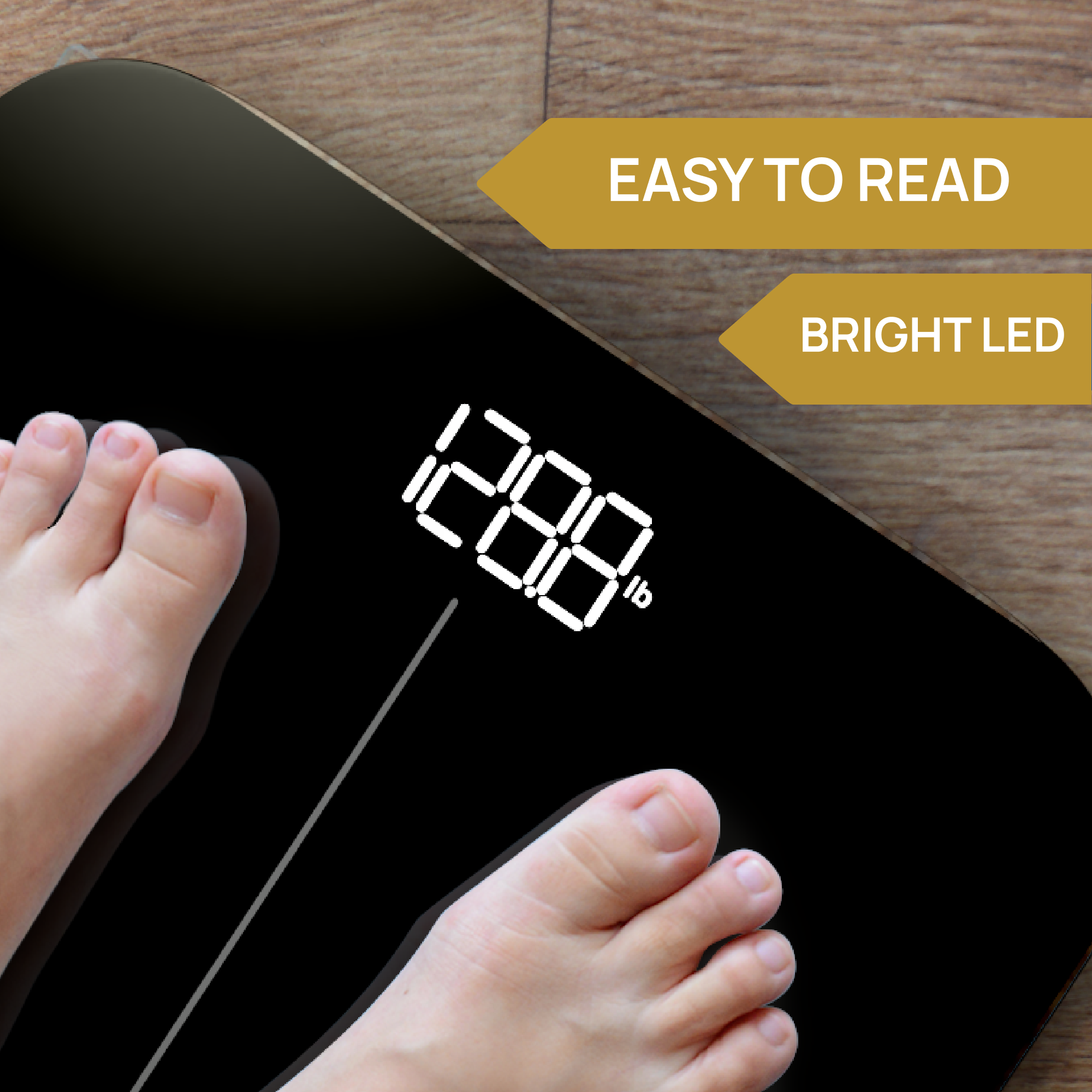 INEVIFIT Bathroom Scale Digital Body Weight Black photo 2