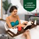 thumbnail image 5 of Bandeja de baño de bambú marrón, bandeja de baño extensible para velas, copas de vino, libros, tabletas y soportes para teléfono, bambú 100% natural (jabonera no incluida) JAMW Sencillez, 5 of 5