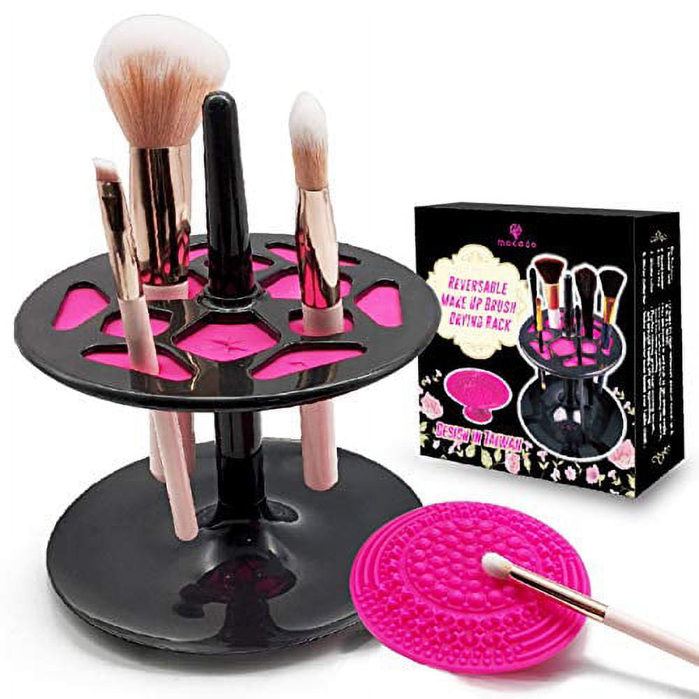 Makeup Brush Drying Rack Self Adhesive Wall-Mounted Leaf-Shaped EVA  Cosmetic Brush Drain Stand Decoration