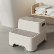 Portable Step Stool Bathroom Anti Slip Two-step Ladder: Suitable for Toilet Training and Sink - Plastic, No Electricity Required