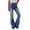 Blue, variant on Women High Waist Flared Leg Casual Jeans Long Denim Pants