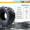 thumbnail image 4 of Towallmark Set of 2 ATV Trail Tires 19x9.5-8 – 4PR Knobby Sport Tubeless All-Terrain, 4 of 8