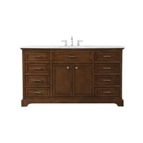 60 in. Single Bathroom Vanity in Teak