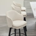 thumbnail image 3 of CHITA Modern Swivel Counter Height Bar Stools with Arm Set of 3, 3 of 12