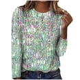 thumbnail image 1 of Birdeem Blouse pour Femmes Mode Femmes Décontractée Manches Longues Col Rond T-Shirt Ample Blouse Tops, 1 of 12