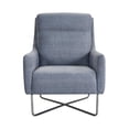 thumbnail image 5 of Amber Graphite Swoop Arm Accent Chair with Metal Base, 5 of 7